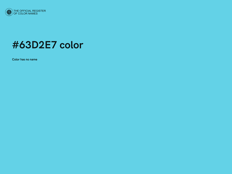 #63D2E7 color image