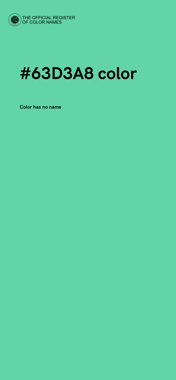 #63D3A8 color image