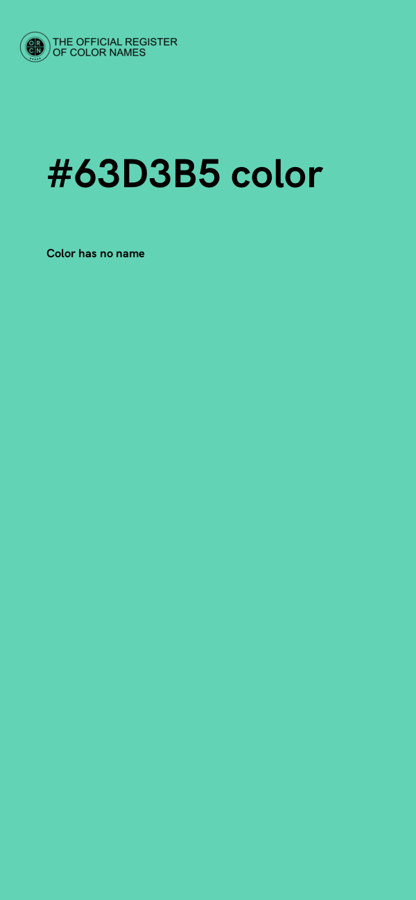 #63D3B5 color image