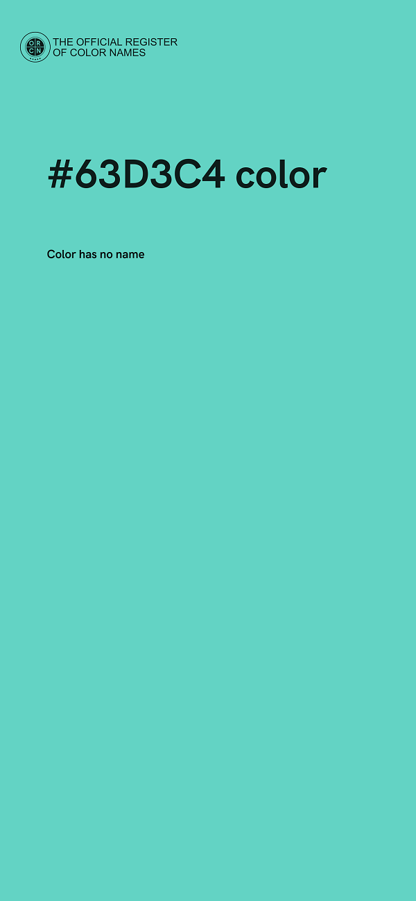 #63D3C4 color image