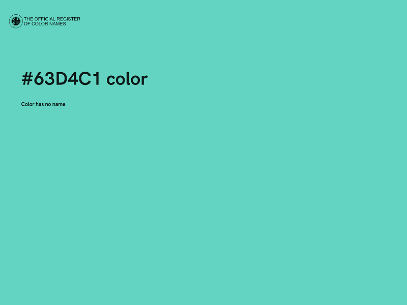 #63D4C1 color image