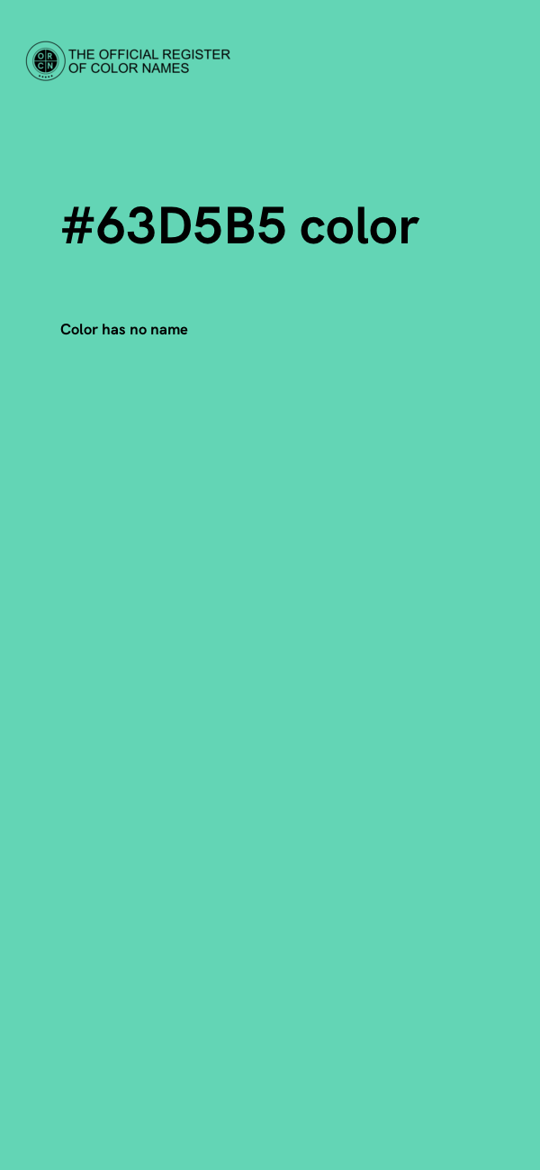#63D5B5 color image