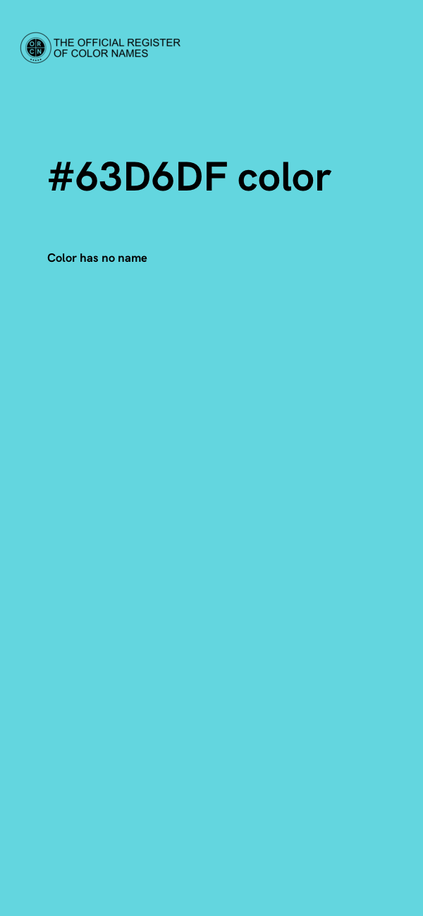 #63D6DF color image