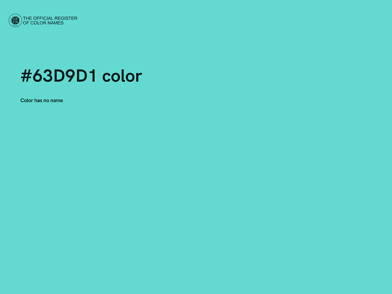 #63D9D1 color image