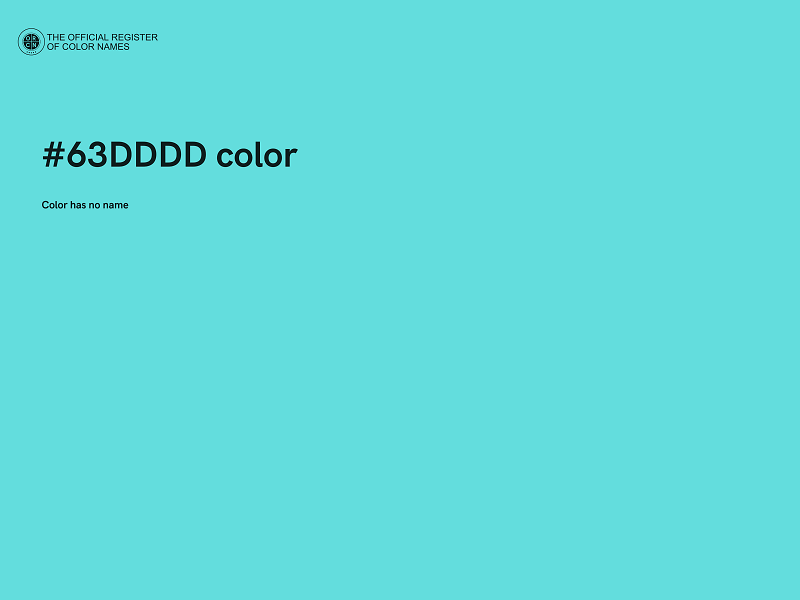 #63DDDD color image