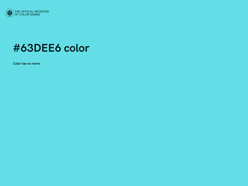 #63DEE6 color image