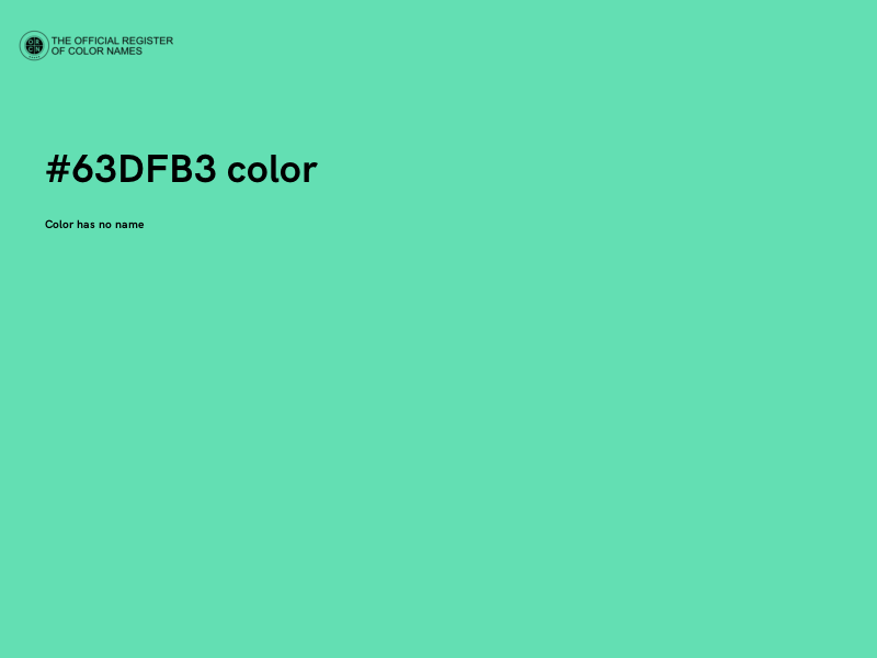 #63DFB3 color image
