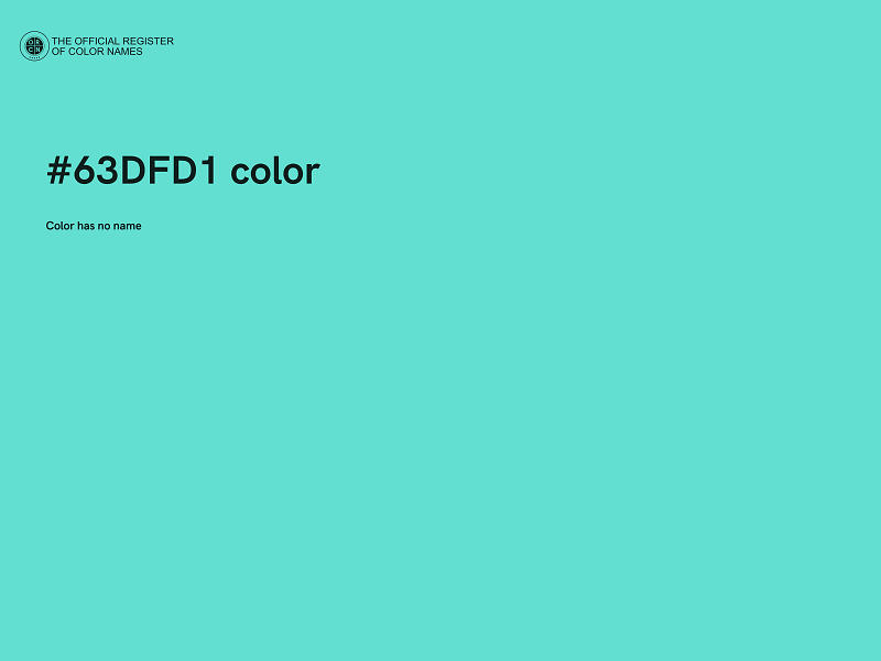 #63DFD1 color image