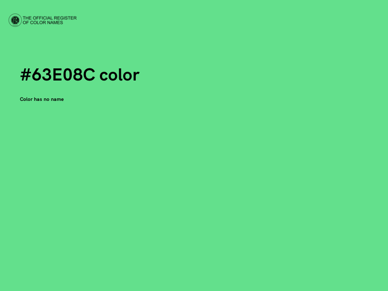 #63E08C color image