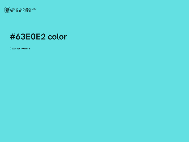 #63E0E2 color image