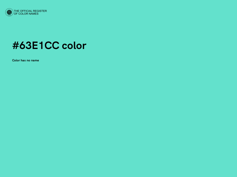 #63E1CC color image