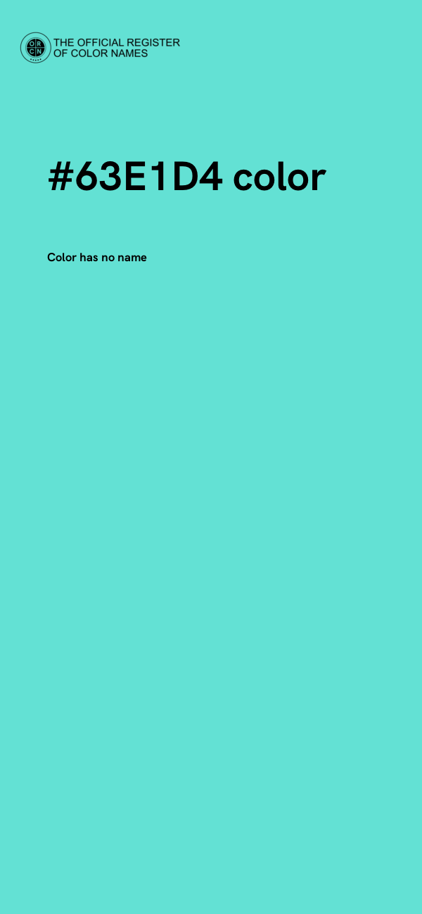 #63E1D4 color image