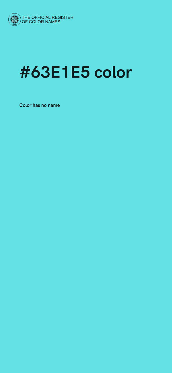#63E1E5 color image