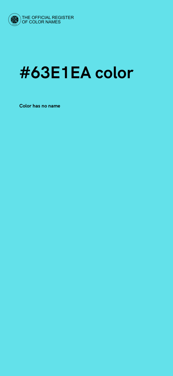 #63E1EA color image