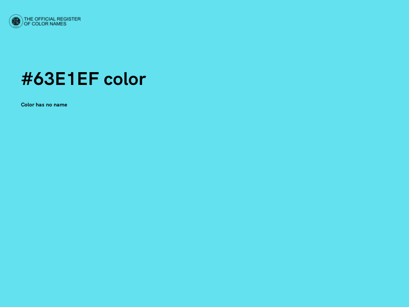 #63E1EF color image