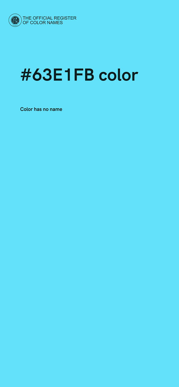 #63E1FB color image