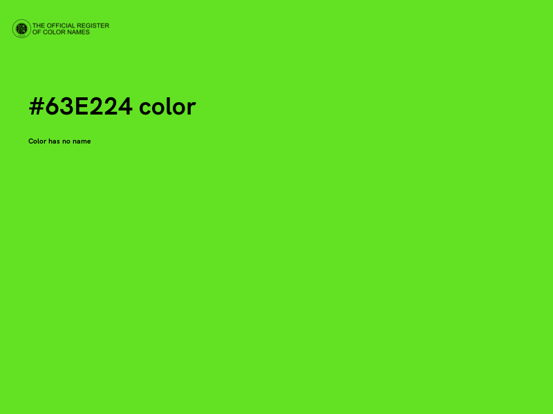 #63E224 color image