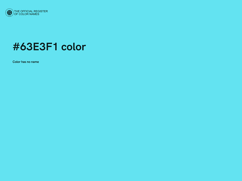 #63E3F1 color image