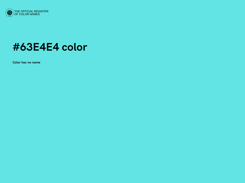 #63E4E4 color image