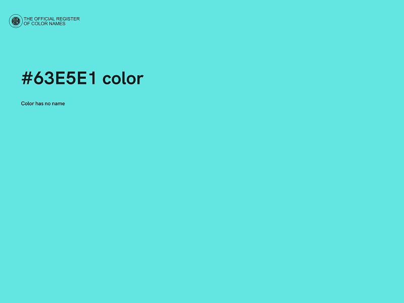 #63E5E1 color image