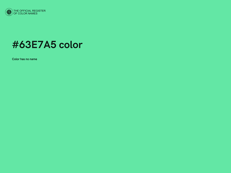 #63E7A5 color image