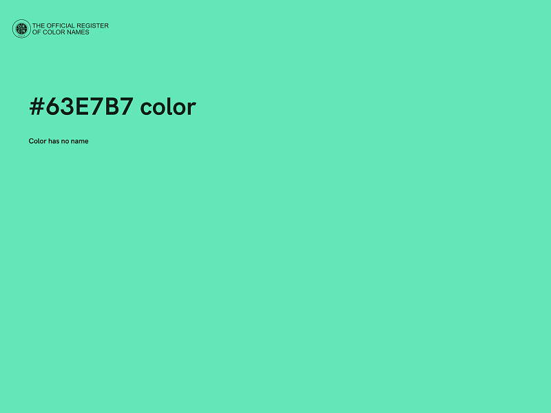 #63E7B7 color image