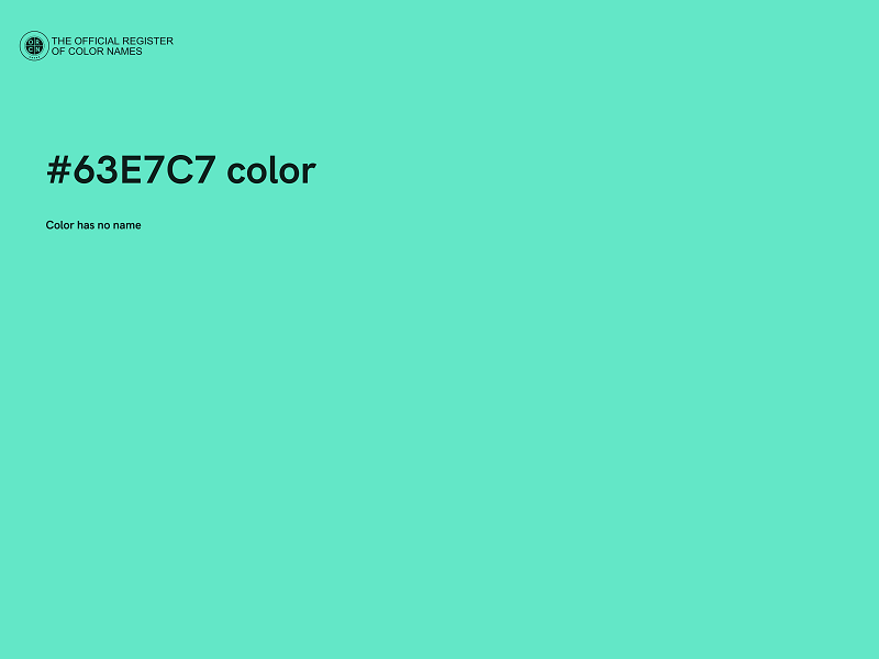 #63E7C7 color image