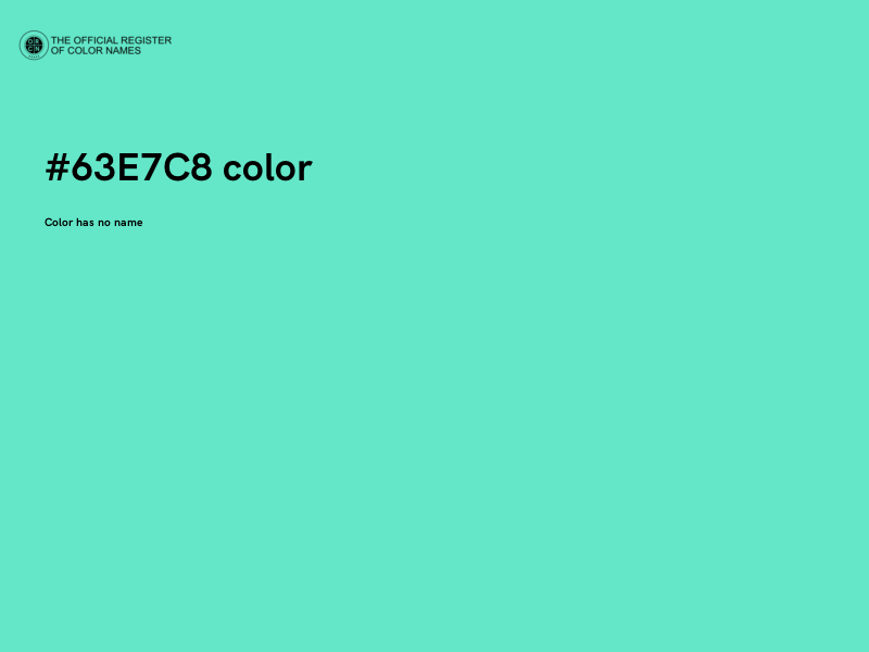 #63E7C8 color image