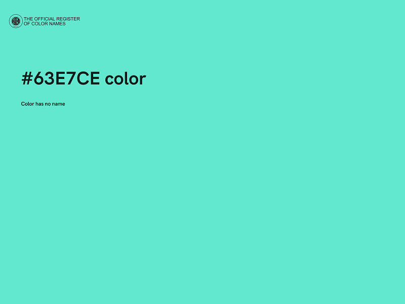 #63E7CE color image