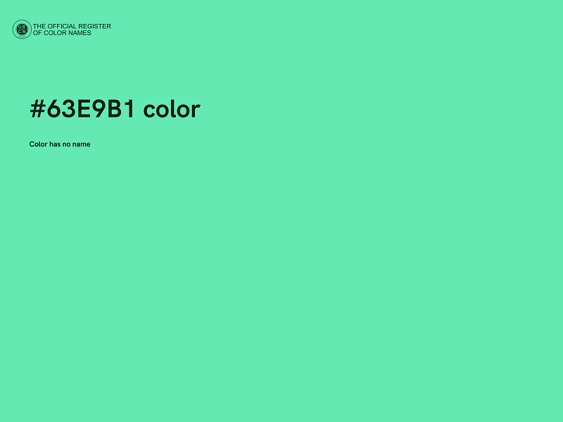 #63E9B1 color image