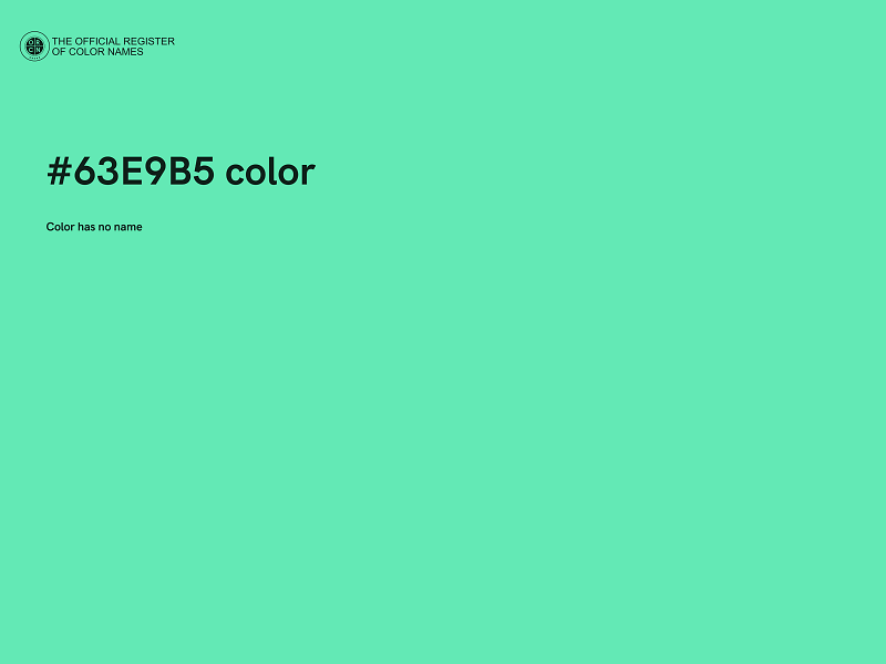 #63E9B5 color image