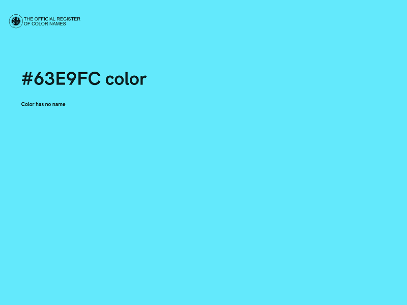 #63E9FC color image