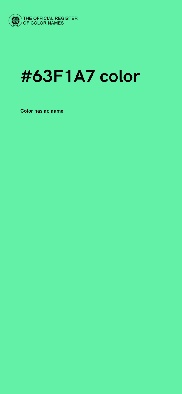 #63F1A7 color image