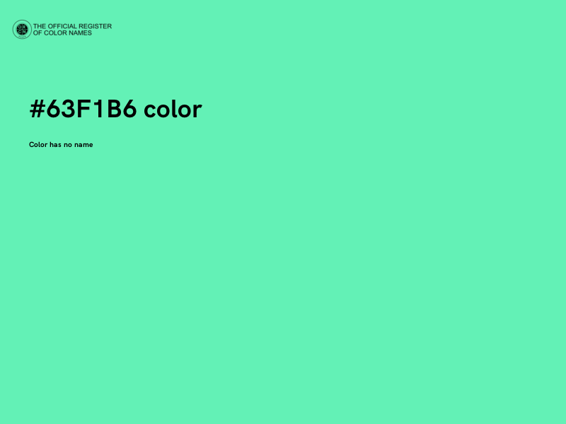 #63F1B6 color image