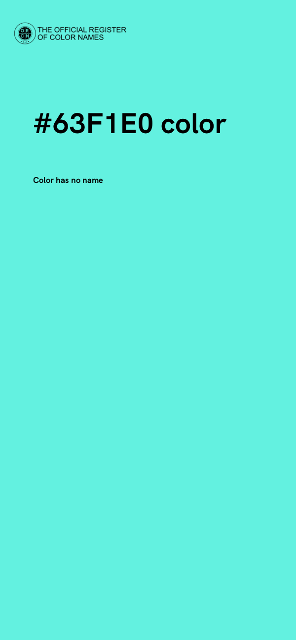 #63F1E0 color image