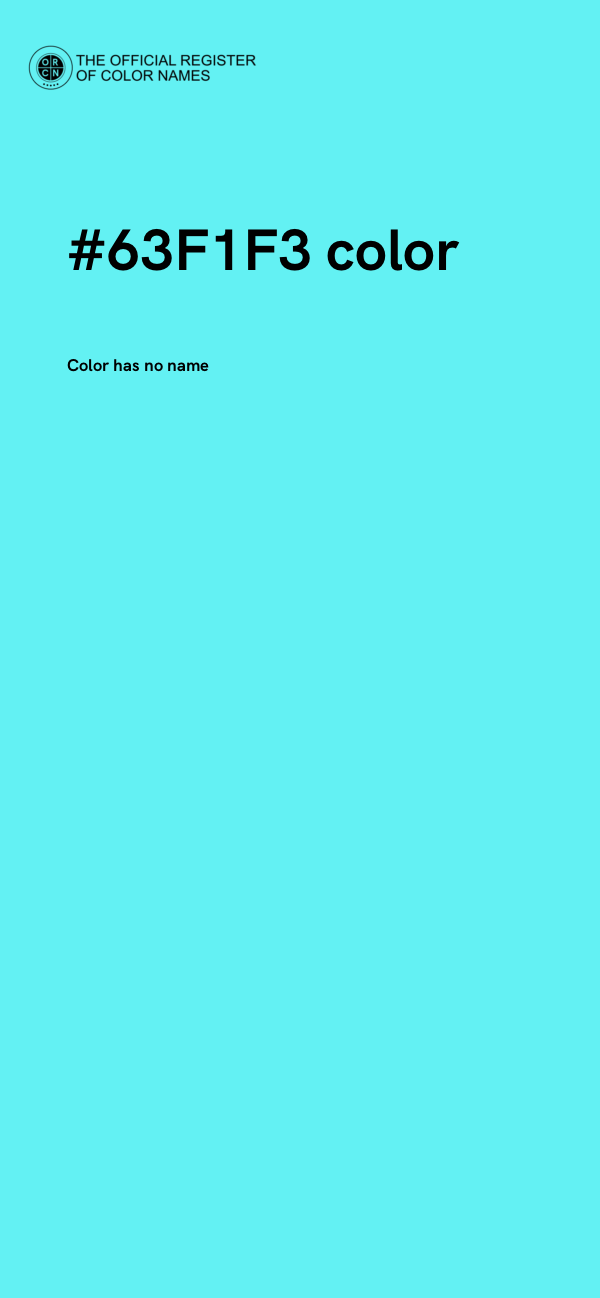 #63F1F3 color image