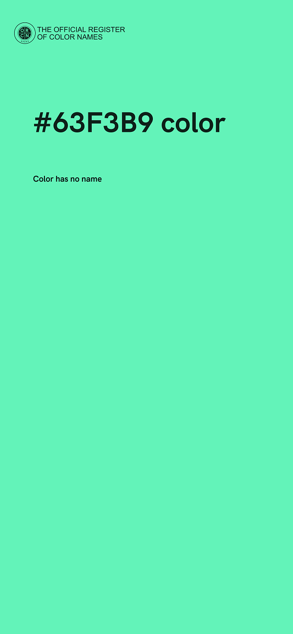 #63F3B9 color image