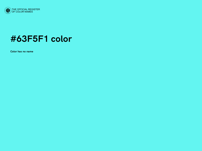 #63F5F1 color image