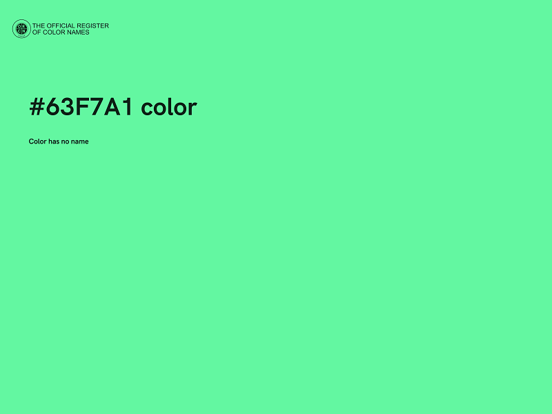 #63F7A1 color image