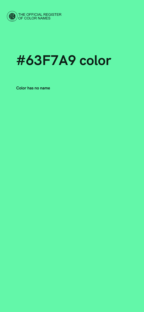 #63F7A9 color image