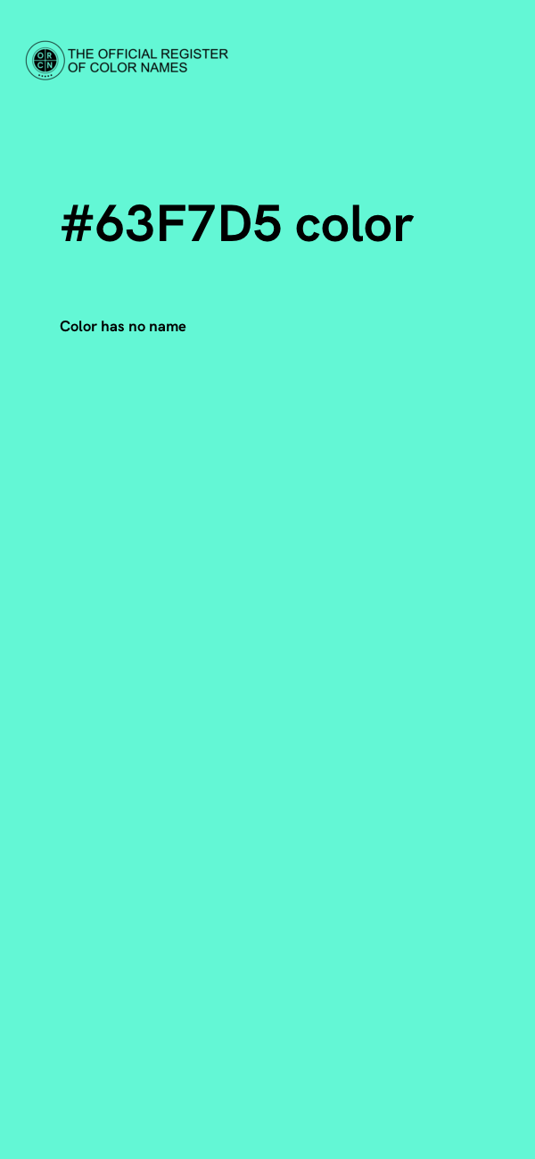 #63F7D5 color image