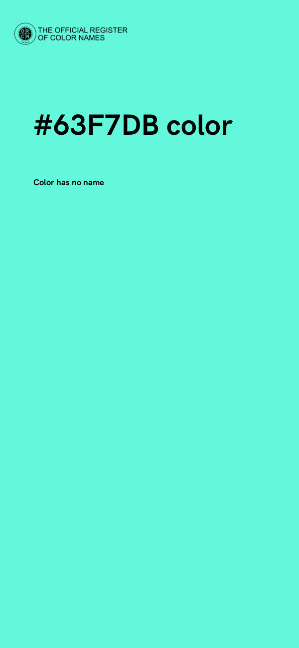 #63F7DB color image