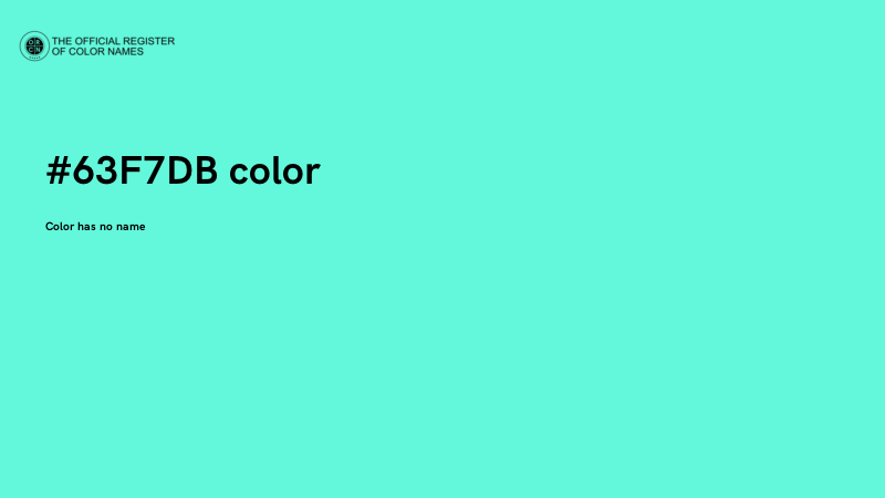 #63F7DB color image
