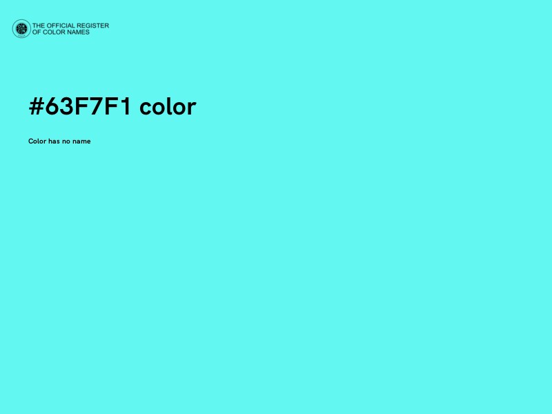 #63F7F1 color image