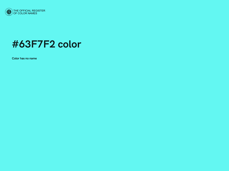 #63F7F2 color image