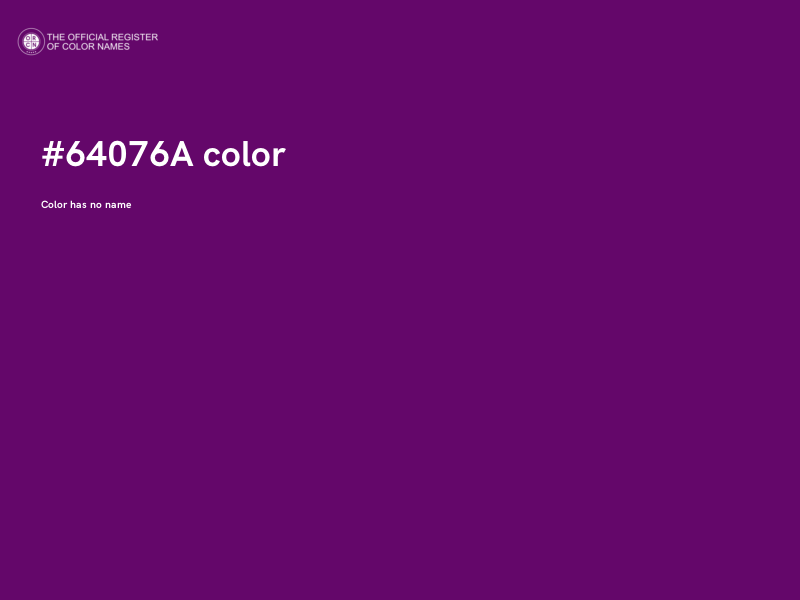 #64076A color image