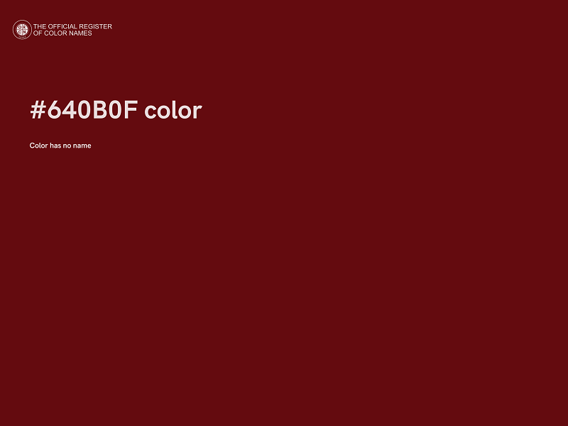 #640B0F color image