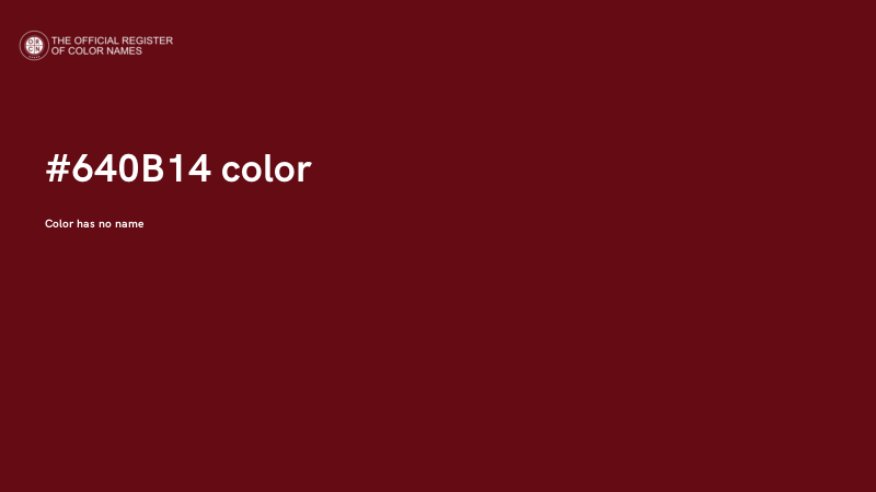 #640B14 color image