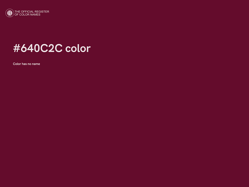 #640C2C color image