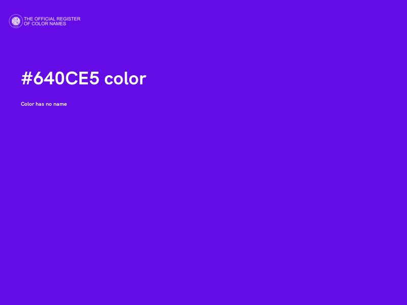 #640CE5 color image
